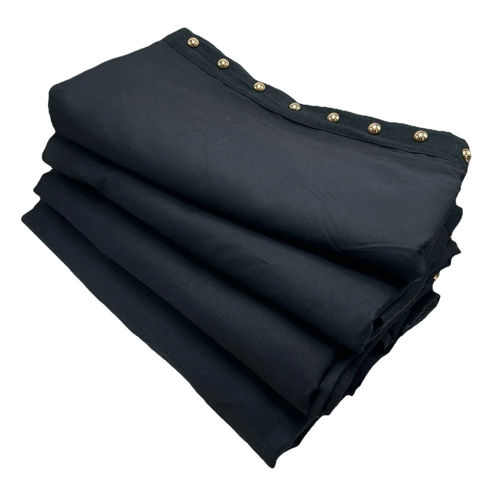 4 Emily & Meritt Pottery Barn Teen Brass Studded Blackout Curtain Panels 63